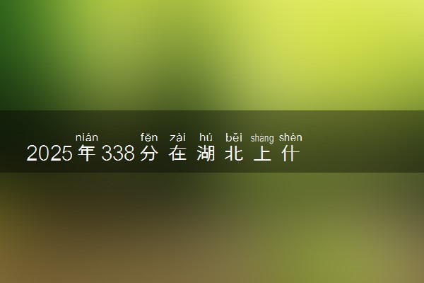 2025年338分在湖北上什么大学好 近三年录取分数线是多少