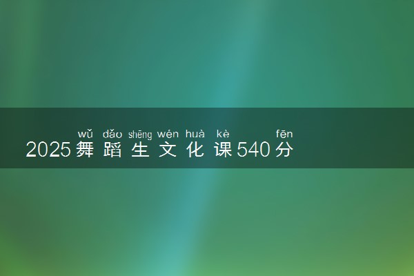 2025舞蹈生文化课540分能上上海大学吗