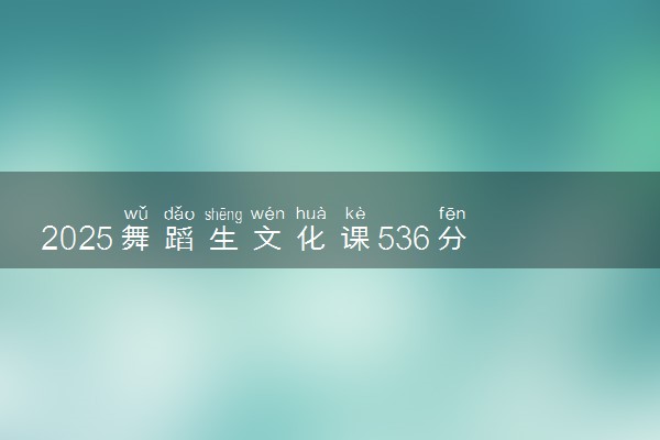 2025舞蹈生文化课536分能上鲁东大学吗