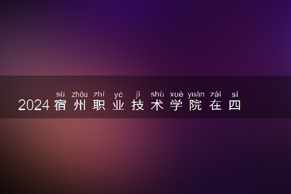 2024宿州职业技术学院在四川录取分数线 各专业分数及位次