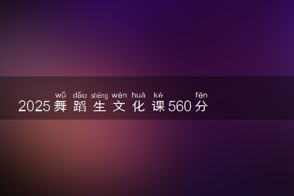 2025舞蹈生文化课560分能上甘肃政法大学吗