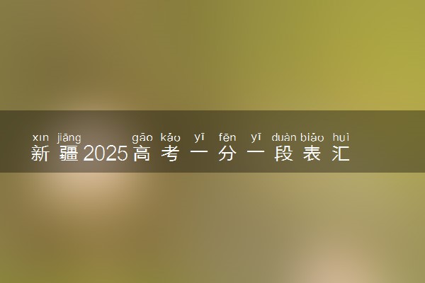 新疆2025高考一分一段表汇总 排名统计一览