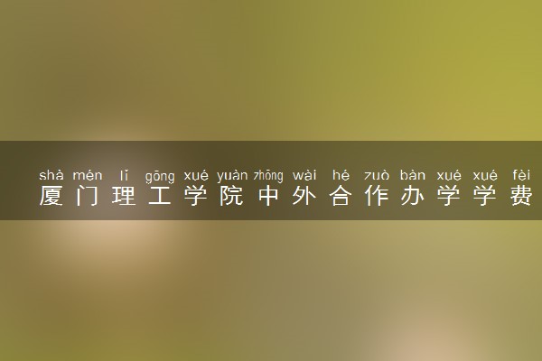 厦门理工学院中外合作办学学费多少钱 各专业收费标准