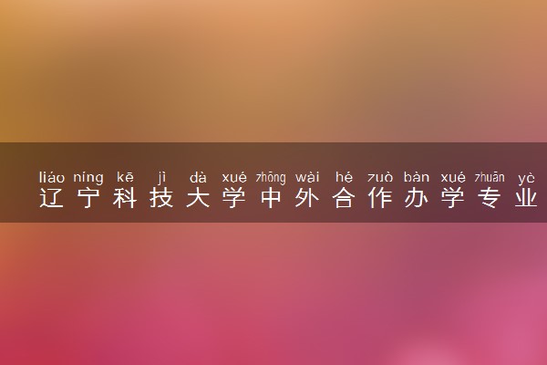 辽宁科技大学中外合作办学专业有哪些 好就业吗
