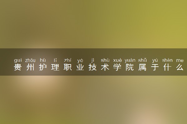 贵州护理职业技术学院属于什么档次 学校好不好
