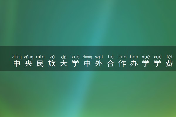 中央民族大学中外合作办学学费多少钱 各专业收费标准
