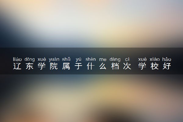 辽东学院属于什么档次 学校好不好