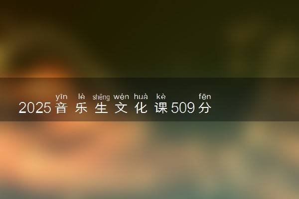 2025音乐生文化课509分能上福建师范大学吗