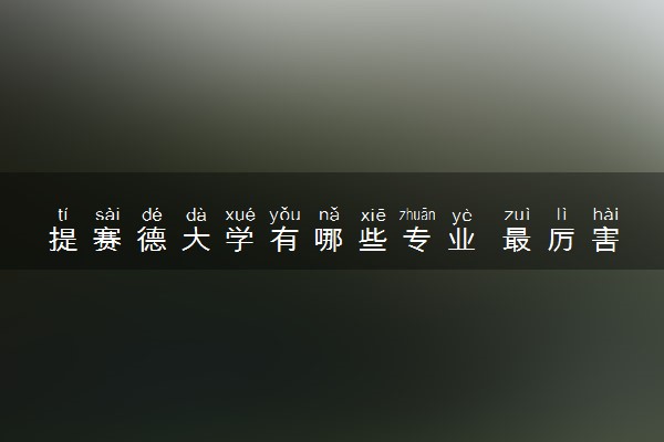 提赛德大学有哪些专业 最厉害三个专业是什么