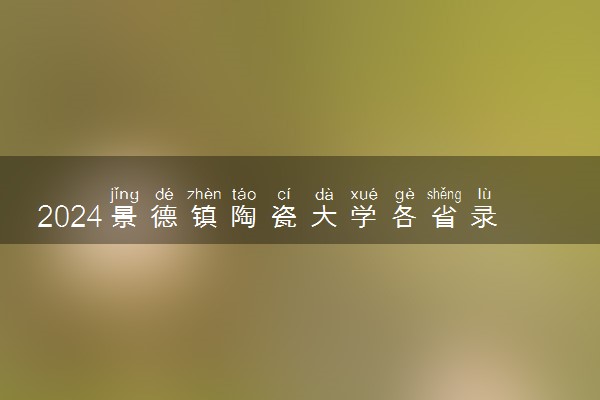 2024景德镇陶瓷大学各省录取分数线是多少 最低分及位次