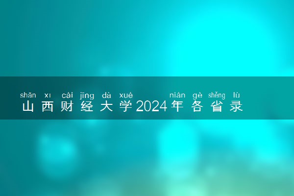山西财经大学2024年各省录取分数线 多少分能考上