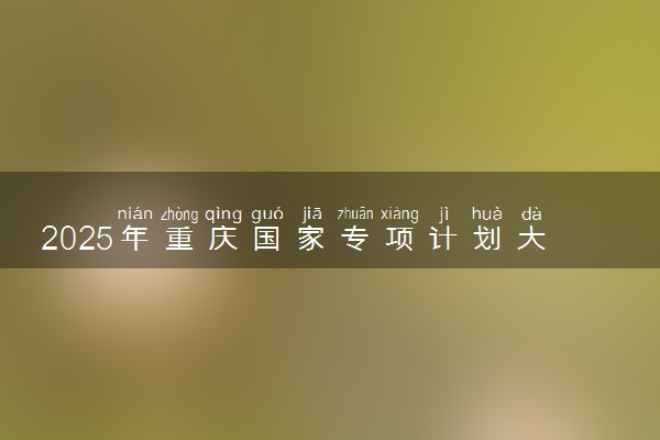 2025年重庆国家专项计划大学名单 附录取分数线