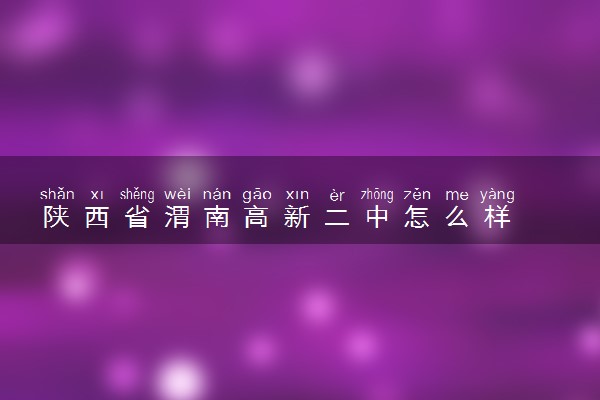 陕西省渭南高新二中怎么样