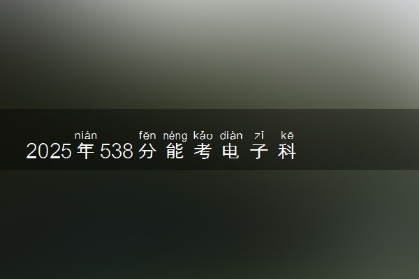 2025年538分能考电子科学与技术专业吗 538分电子科学与技术专业大学推荐