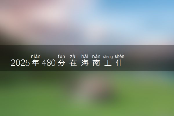 2025年480分在海南上什么大学好 近三年录取分数线是多少