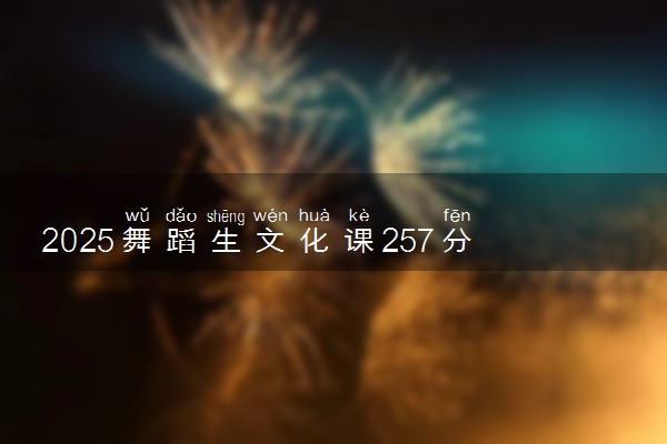 2025舞蹈生文化课257分能上包头轻工职业技术学院吗