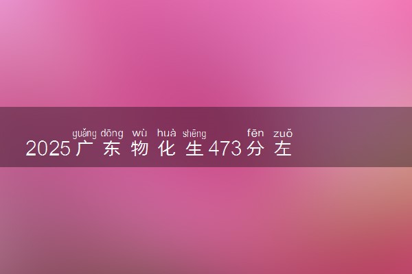 2025广东物化生473分左右能上什么大学 可以报考的院校名单