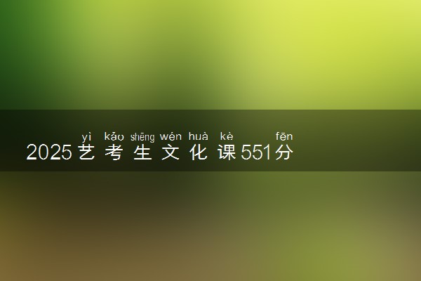 2025艺考生文化课551分能上河北师范大学吗