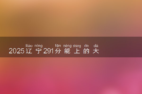 2025辽宁291分能上的大学有哪些 可以报考院校名单