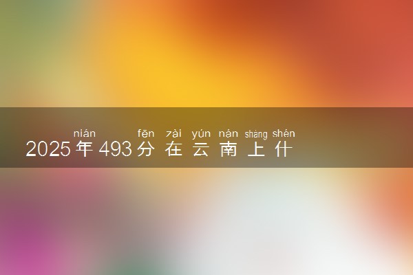 2025年493分在云南上什么大学好 近三年录取分数线是多少