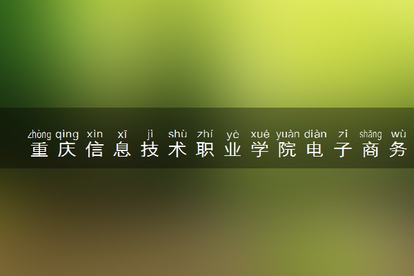 重庆信息技术职业学院电子商务专业怎么样 录取分数线多少