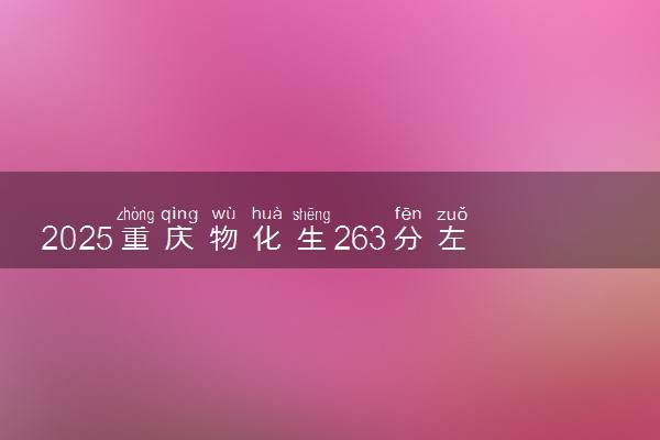 2025重庆物化生263分左右能上什么大学 可以报考的院校名单