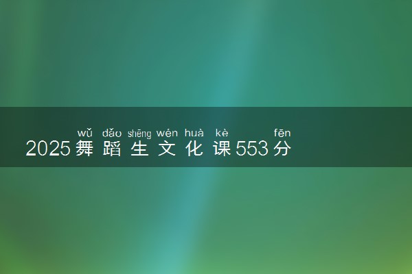 2025舞蹈生文化课553分能上中南财经政法大学吗