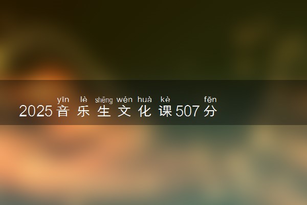 2025音乐生文化课507分能上哈尔滨金融学院吗