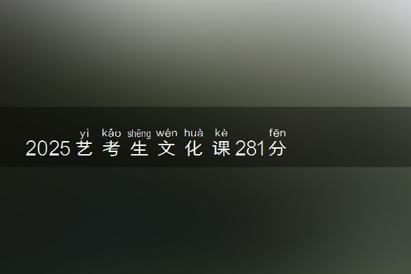 2025艺考生文化课281分能上济南职业学院吗