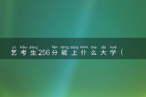 艺考生256分能上什么大学（2025考生参考）