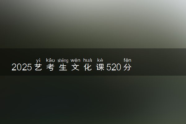 2025艺考生文化课520分能上龙岩学院吗
