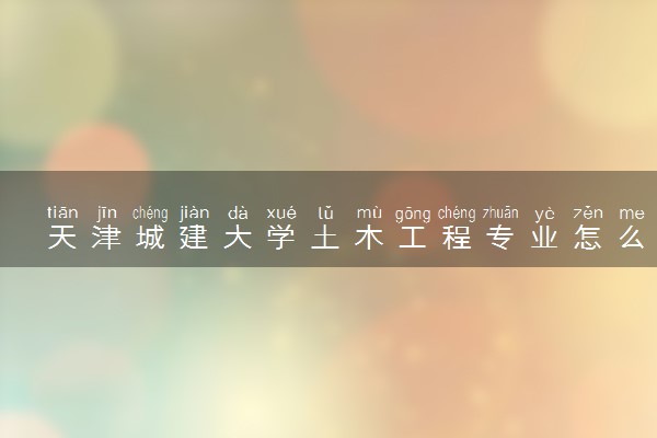 天津城建大学土木工程专业怎么样 录取分数线多少