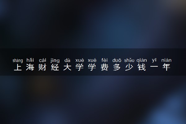 上海财经大学学费多少钱一年 各专业收费标准（2025年参考）