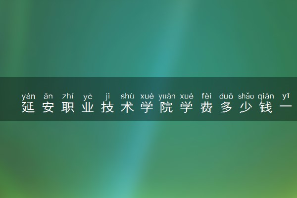 延安职业技术学院学费多少钱一年 各专业收费标准（2025年参考）